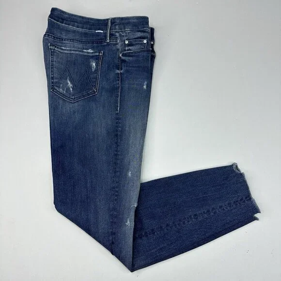 Mother Women's The Looker Ankle Chew Breaking The Law Designer Jeans‎ W30-31/L27